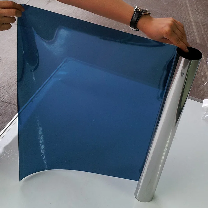 Ясно оттенок декоративные окно зеркальная пленка 90x100 см ПВХ самоклеющаяся клей