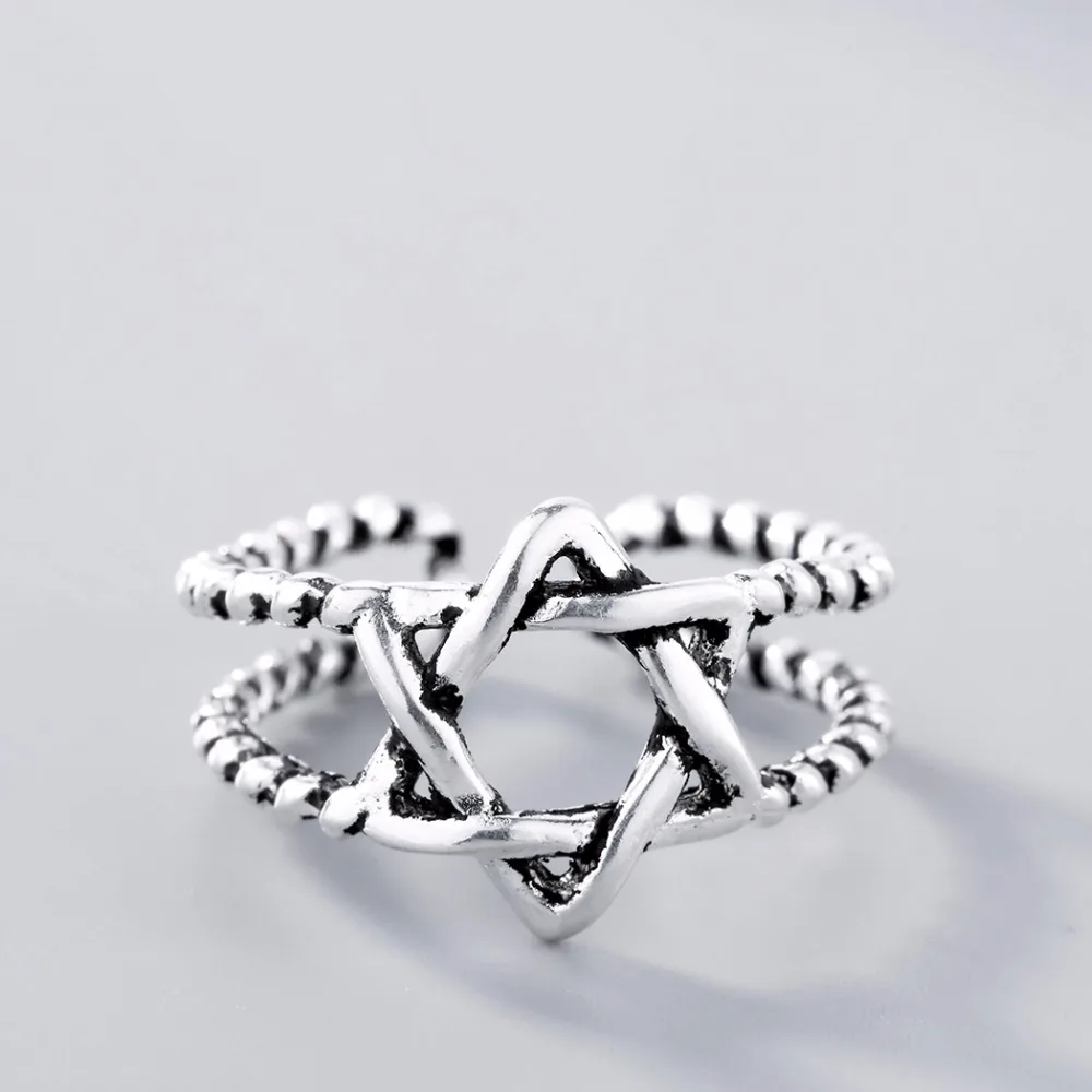Kinitial тибетские поворотные кольца со звездами Давид кольцо для женщин свадебное