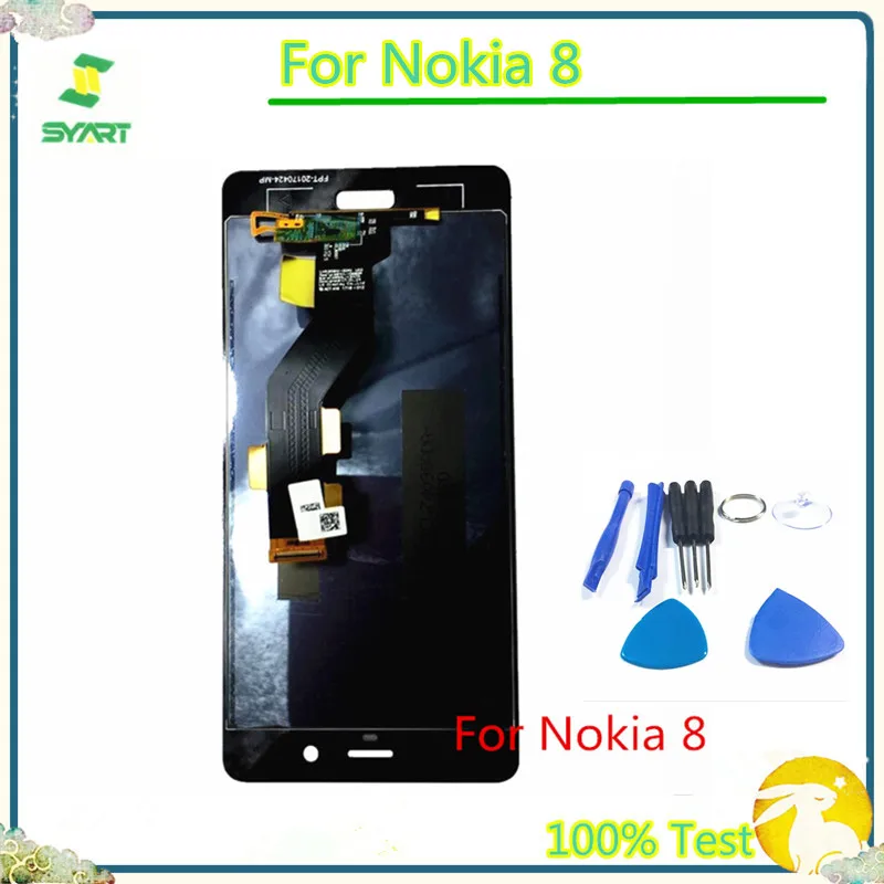 

5,3 ''ЖК-дисплей сенсорный экран для Nokia 8 дигитайзер сборка Сенсорная панель сборка запасная часть для Nokia 8 ЖК-экран
