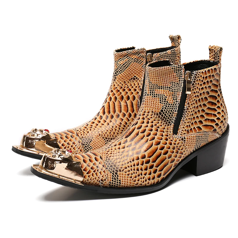 Мужские ковбойские ботинки ручной работы с острым носком из натуральной кожи|boots