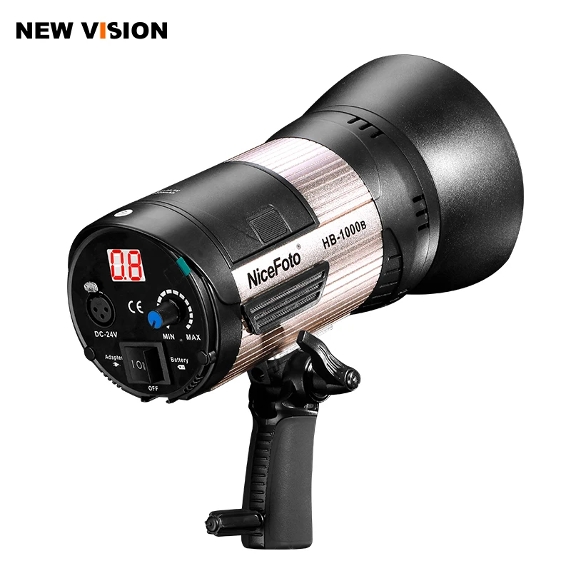 NiceFoto HB 1000B 5500K Наружная Светодиодная лампа для видеосъемки с литий ионным