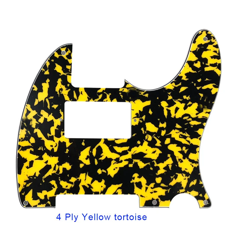 4Ply Yellow Tortoise Pleroo гитары Запчасти-для нас Стандартный 5 резьбовыми отверстиями 52 год Теле Telecaster с паф хамбакер гитары накладку к царапинам пластины - Цвет: 4Ply Yellow Tortoise