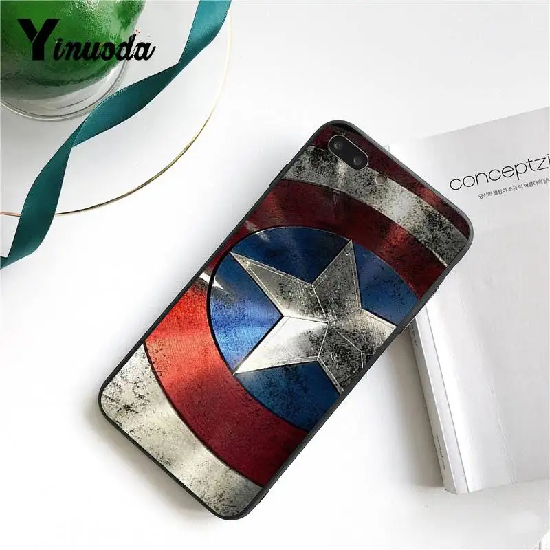 Yinuoda для iPhone 7 6 X чехол X-men Капитан Америка ведущий чехол для iPhone X 8 7 6S Plus X 5 5S SE XR XS XSMAX