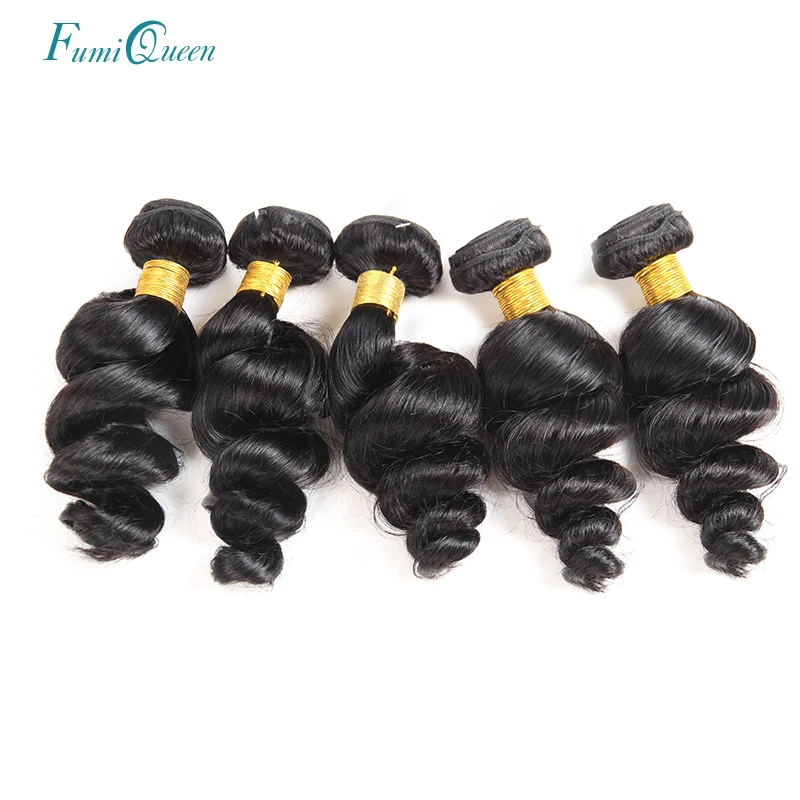 Ali Fumi queen hair 10 шт./партия свободная волна бразильские волосы плетение пучки