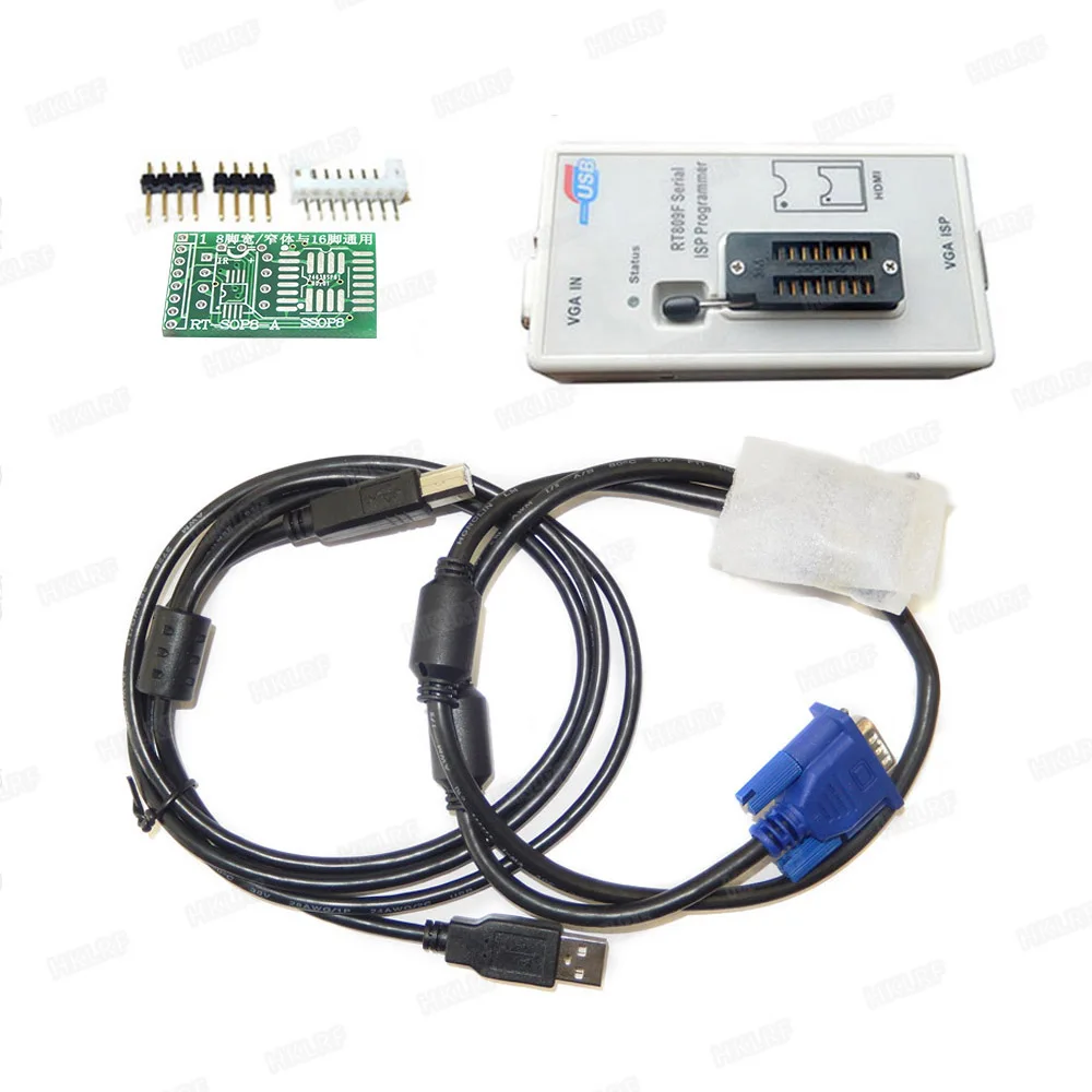Бесплатная доставка RT809F + 11 адаптеров серийный ISP VGA ЖК программатор USB ремонтные