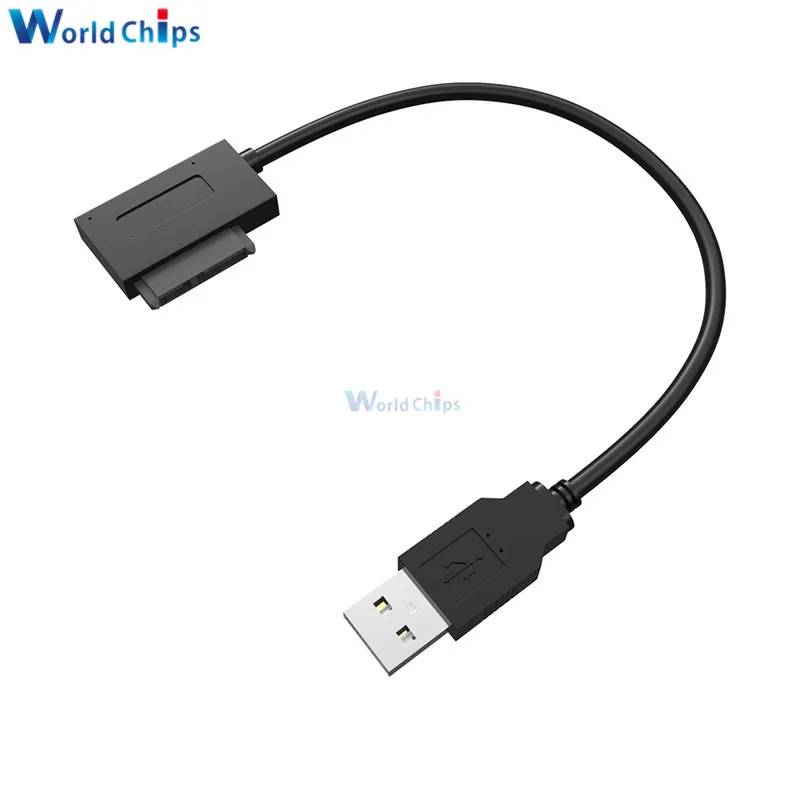 1 шт. USB 2 0 до 7 + 6 13Pin тонкий SATA ноутбук CD/DVD Rom Оптический Кабель адаптер|usb 2.0|usb usbusb usb