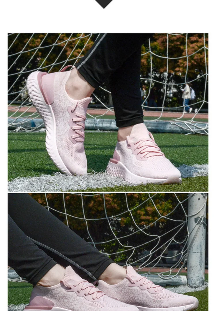 Мужские кроссовки; женская обувь Epic React; спортивная обувь Flyknit; дышащая сетка; пара ботинок; женская обувь для бега
