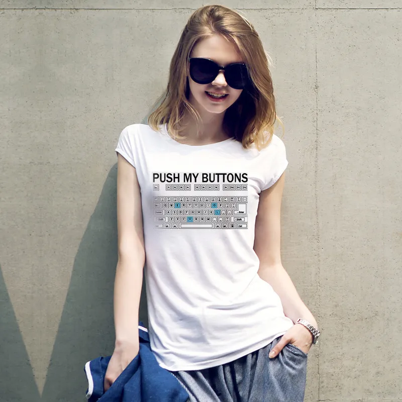 2017 Летний Новый Мода Компьютерная Клавиатура Печати Повседневная Коротким