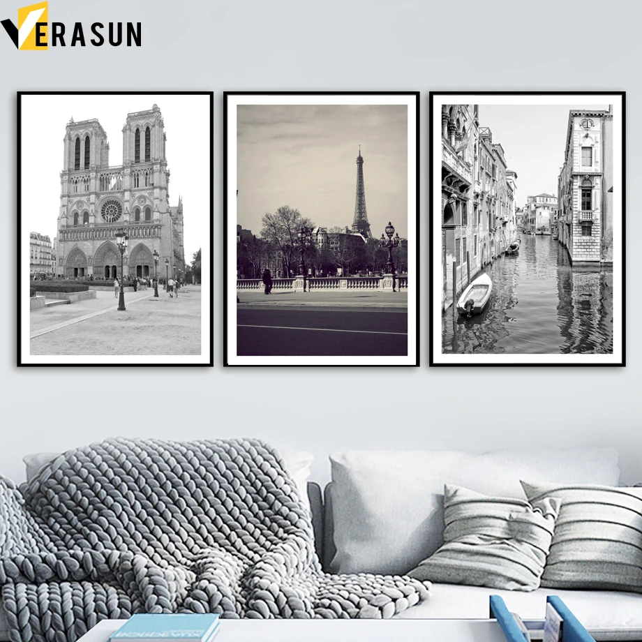 

Paris Venice Rome City Landscape Wall Art Canvas Painting Nordic Posters And Prints Vintage Wall Pictures For Living Room Decor