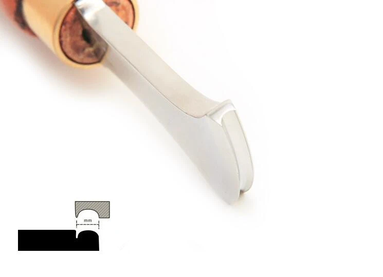 Hot leather edge creasing tool stainless steel polished finish press leather edge shallow circular creaser tool