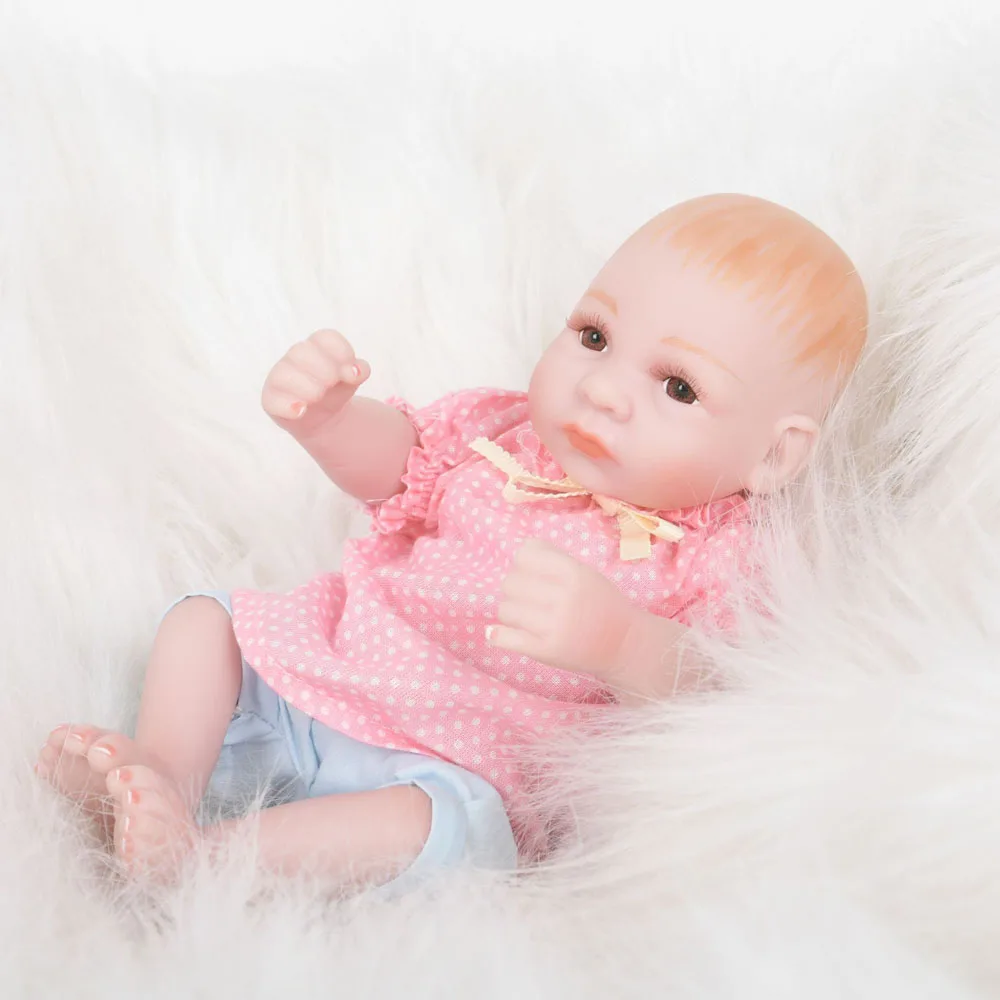 LEOOFU 28 см 11 дюймов Мини bebe Кукла реборн для детей силикона reborn жив Младенцы