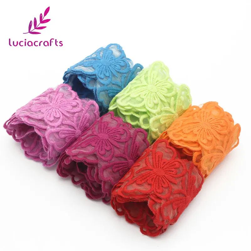 Lucia crafts 7,3 см Разноцветные формы Вязание Вышивка Хлопок Кружево DIY отделка Швейные аксессуары материалы N0513