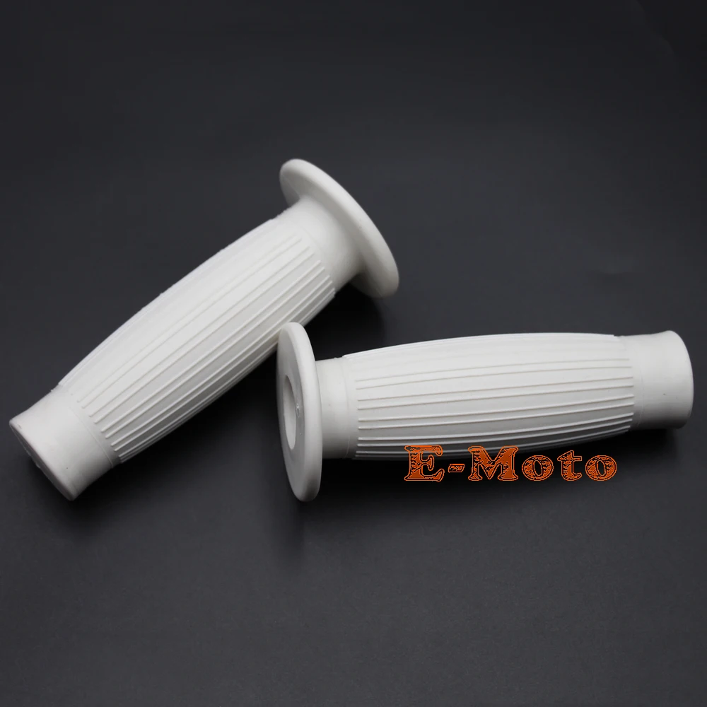 Винтажные 1 &quotКафе белый GT баррель подушки жевательные ручки 1&quot gran turismo GRIP new E-Moto