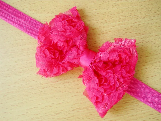 Лидер продаж детская розово-красная маленькая повязка-бант повязка на голову