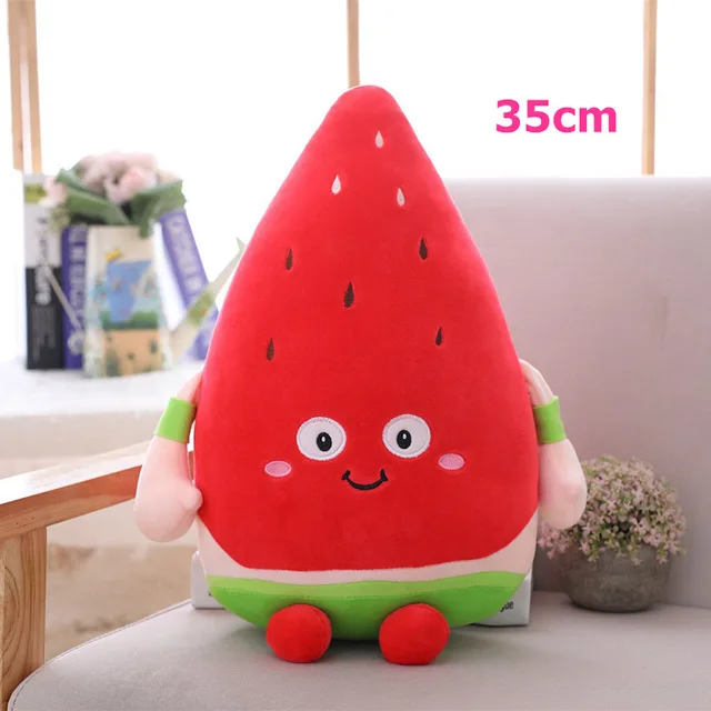35cm Watermelon 35-70 см Kawaii арбуз и клубника Плюшевые игрушечные растения мультфильм милые мягкие куклы подушка для мальчиков подушка для девочек для детей - Цвет: 35cm Watermelon