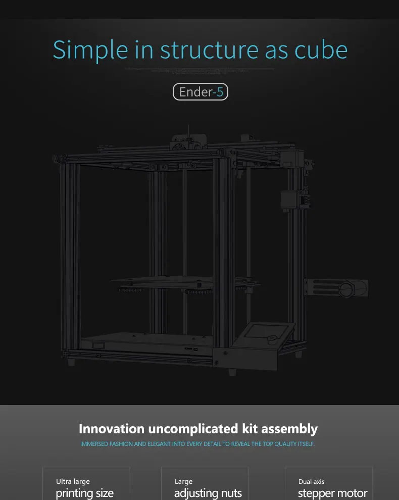 Creality Ender 5 3d принтер наборы MK10 экструзионный механизм простой выравнивание