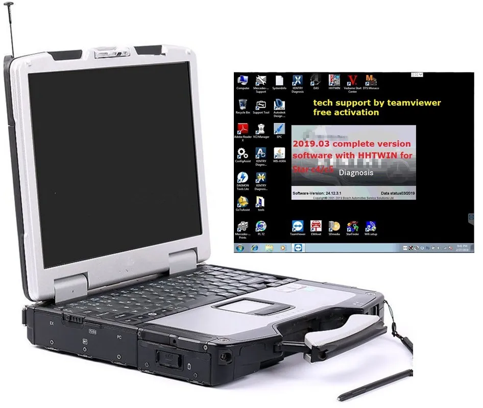 2019 диагностический компьютер Toughbook Panasonic CF30 CF 30 ноутбук и программное обеспечение