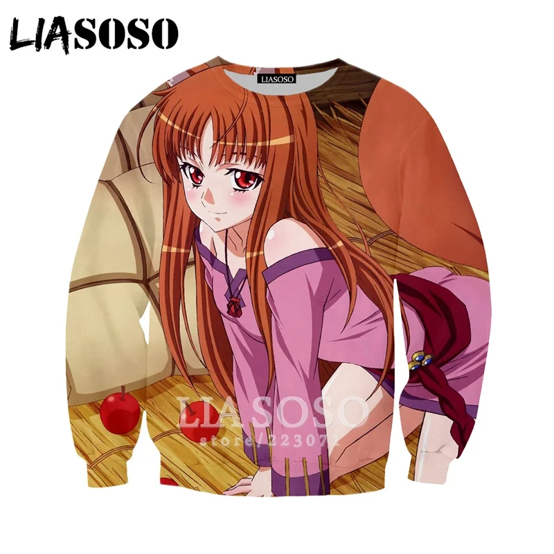 LIASOSO новинка 2019 мужские и женские модные толстовки 3D принт аниме Специя толстовка