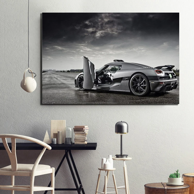 061 Koenigsegg-Car AB Высокопроизводительные спортивные автомобили Постер 22x14 дюймов | Дом