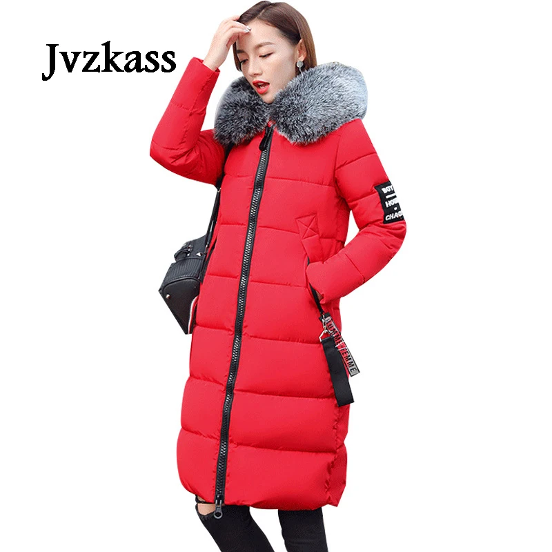

Jvzkass 2019 new Plus size cotton coat female winter coat plus fertilizer to increase the long section loose coat thick M-5XL Z27