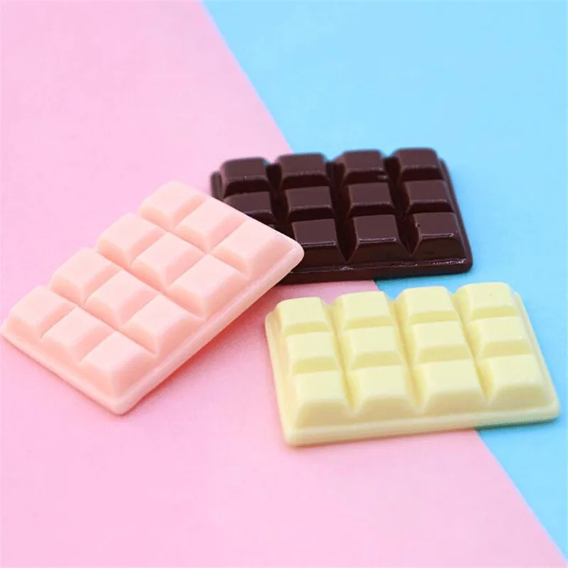 

Wholesale 100pcs 35*25MM Rectangle Shape Chocolate Shape Flatback Resin Cabochons DIy jewelry Findings Ornament Accessory Cameo