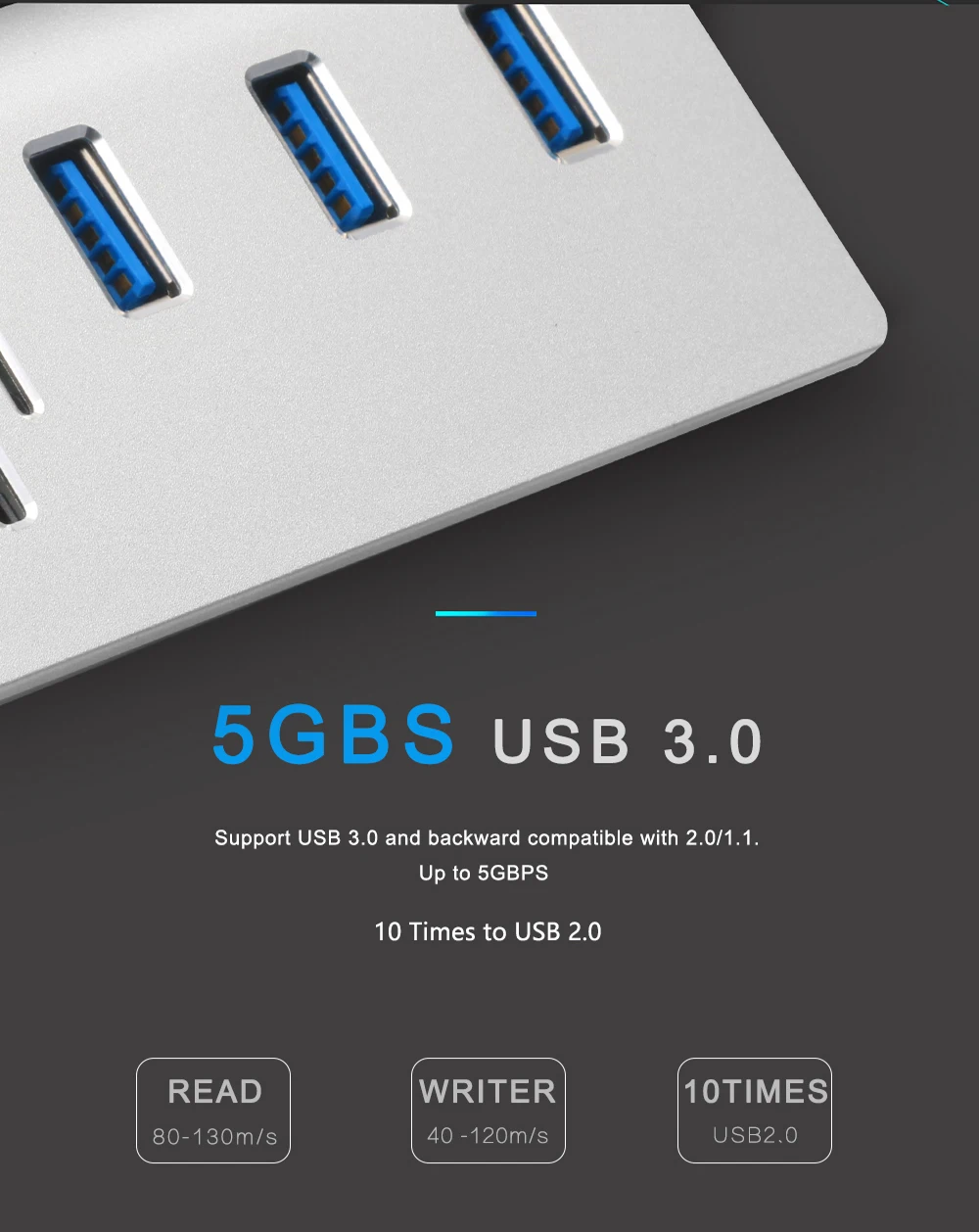 Алюминиевый концентратор с 3 портами USB 3,0 концентратор с 2 слотами кардридер комбо для iMac MacBook Air MacBook Pro Mac SD/Micro SD карты