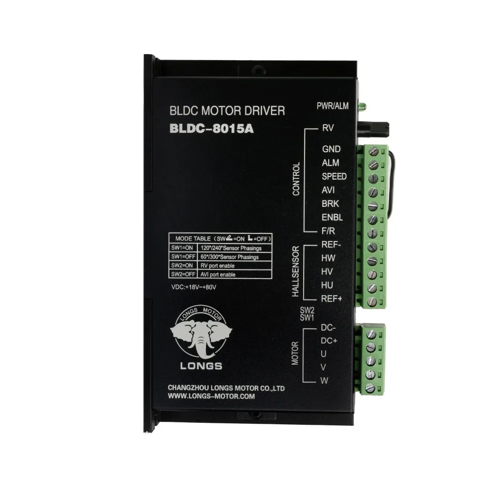 

Brushless DC Motor Driver BLDC-8015A,80VDC,5000RPM Speed Super Reprap 3phases