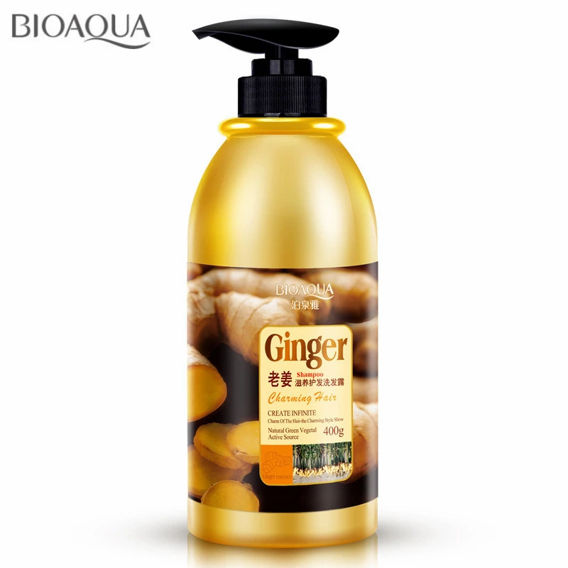 Фото Травяной имбирный шампунь для волос без силиконового масла контроля жирности(Aliexpress на русском)