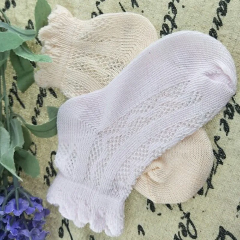 LILIGIRL/одна пара сетчатых носков для маленьких девочек весенне-летние хлопковые носки для новорожденных мальчиков от 0 до 6 месяцев случайный цвет