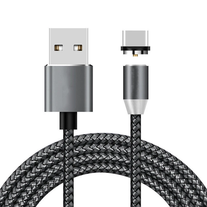 Магнитный зарядный кабель USB Type C 1 м с нейлоновой оплеткой|fast charge|type-c chargerxiaomi usb-c |