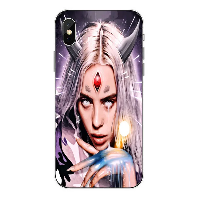 Прекрасный Billie Eilish Khalid Жесткий pc Пластиковый чехол для телефона чехол для iPhone 6 6S 7 8 Plus 5 5S SE X XS MAX XR силиконовый чехол - Цвет: Hard PC Billieeilish