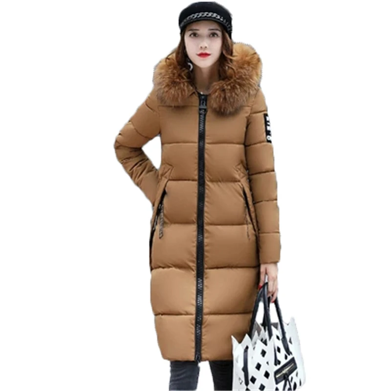 Big Size Women Jackets woman parka Winter 2018 female Jacket Warm winter cotton coat women fur hoodies women's long parkas J996 | Женская