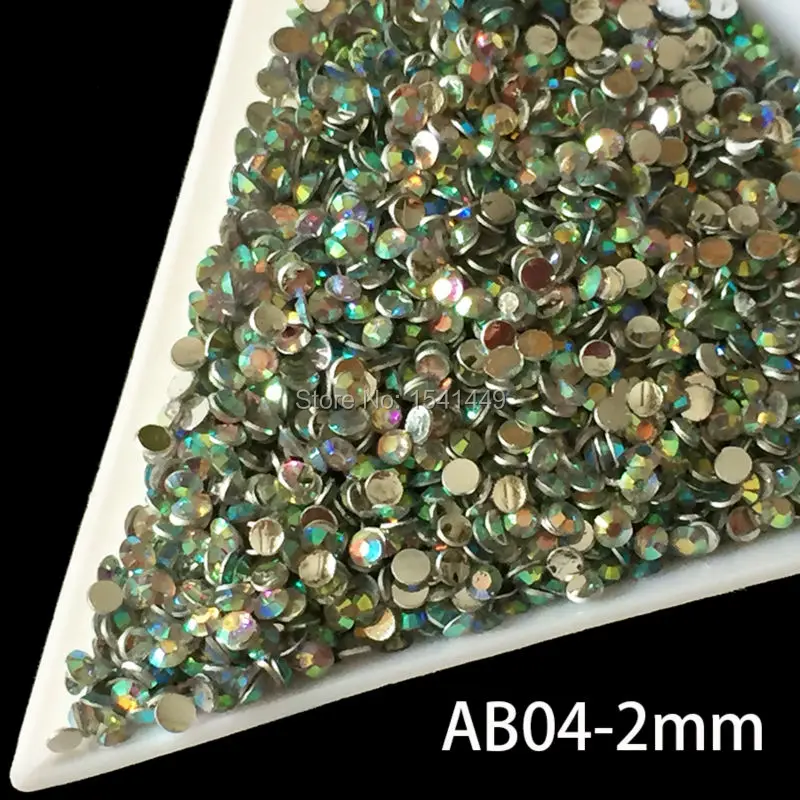 

1000pcs/package DIY Nail art Jelly resin gold rose, laser green Crystal ss6 Rhinestones AB 2mm Flatback Rhinestones crystal