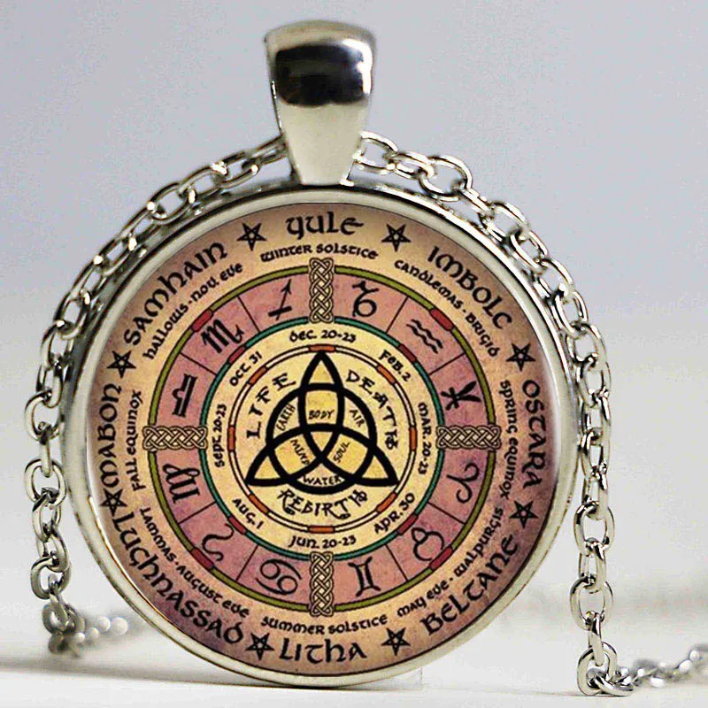 Женский чокер Magic Wiccan с логотипом Pentacle массивное серебряное ожерелье кулоном для