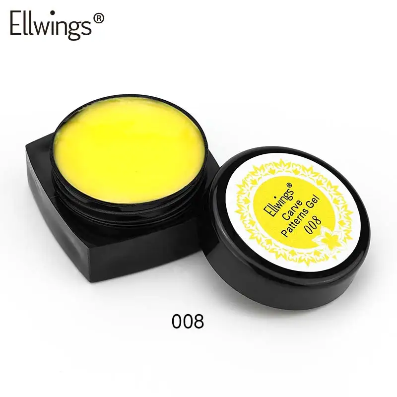 08 Ellwings, новинка, 12 цветов, Резные узоры, гель, замачиваемый, УФ-гель, лак, Полупостоянный, сделай сам, маникюр, УФ-гель для дизайна ногтей, Лаки, лаки - Цвет: 08
