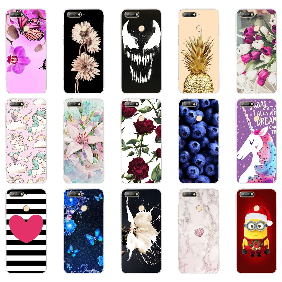 Чехол для Huawei Honor 7A pro 5 7 дюйма мягкий силиконовый чехол из ТПУ задняя крышка