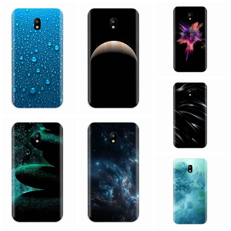 Case For Samsung Galaxy J5 2017 J530F Cover Blade Coloful Soft TPU Silicone fundas Leaf Painted Design Y003 |