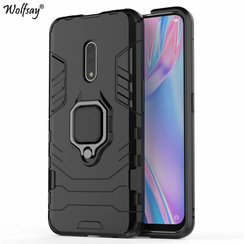 

Чехол Wolfsay для OPPO K3, автомобильный держатель Realme X, защитный чехол s, Жесткий ПК и мягкий силиконовый чехол для OPPO K3 PCGM00 с магнитом