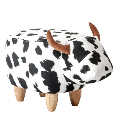 

New Animal Shaped Stool kids Cow Elephant Ottoman 60*32*40cm Small Children Storage Footstool PU Living Room Chair C140