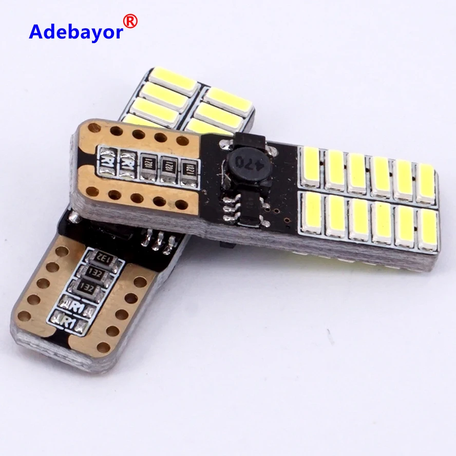 16 X T10 светодиодных фар для авто лампа автомобиля из CANBUS w5w 4014 24smd 8W 6000K Светильник
