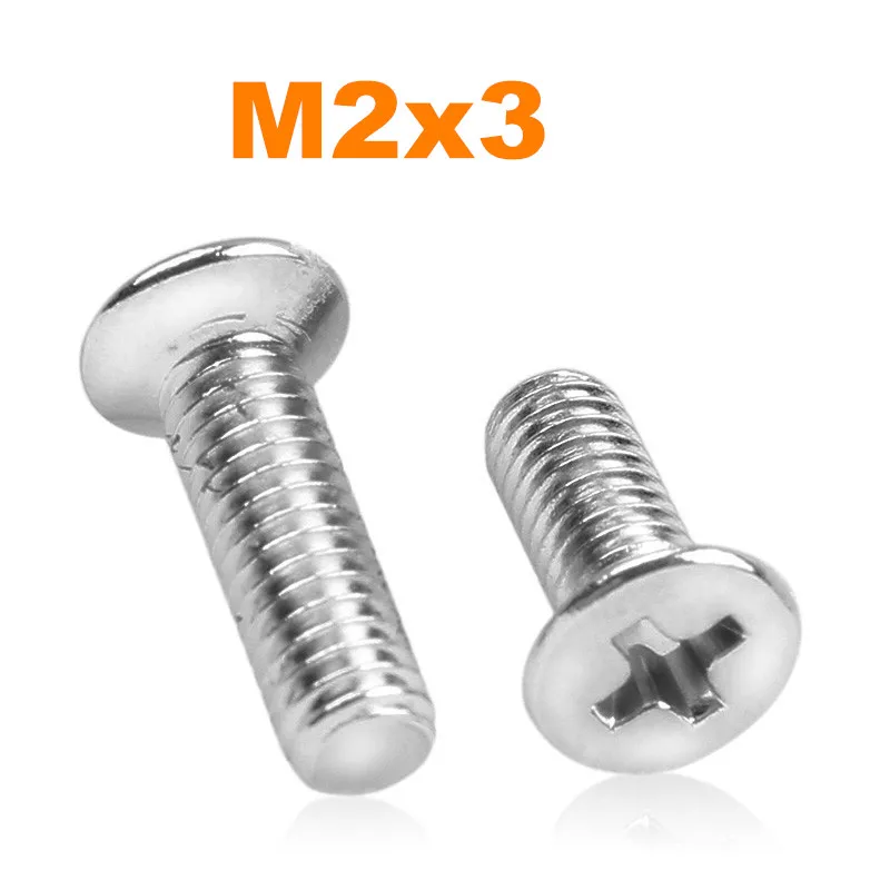 

1000pcs/lot M2*3 Countersunk head philips micro machine screw nickel plated or black zinc KM