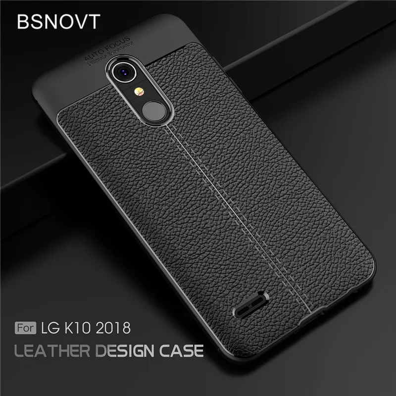 

For LG K10 2018 Case Shockproof Luxury Leather Soft TPU Anti-knock Phone Case For LG K10 2018 Cover For LG K11 Case 5.3" BSNOVT