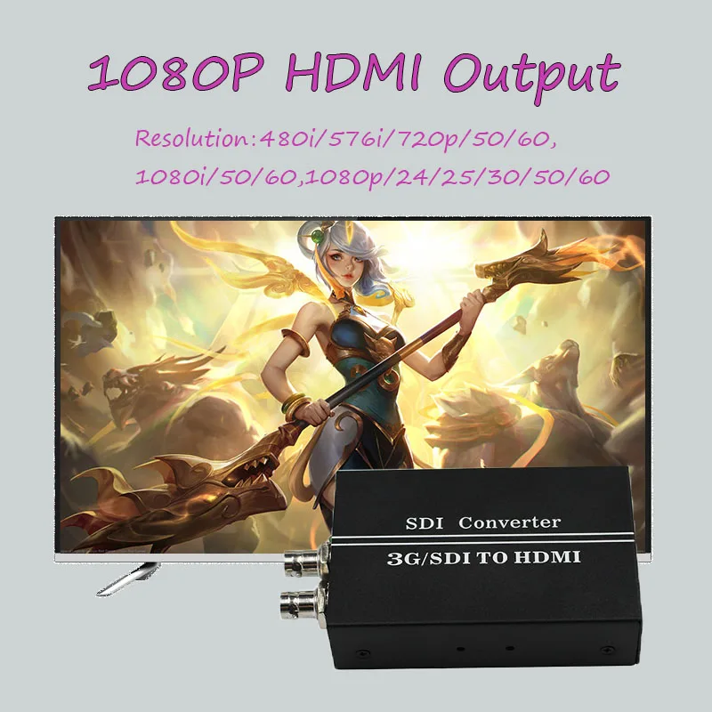2 шт./лот 2019 новый стиль розничная SDI to HDMI конвертер 3г или HD к конвертеру