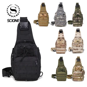 Scione мужские нейлоновые водонепроницаемые камуфляжные тактические нагрудные сумки, модные военные, для спорта на открытом воздухе, туризма, путешествий, военная сумка