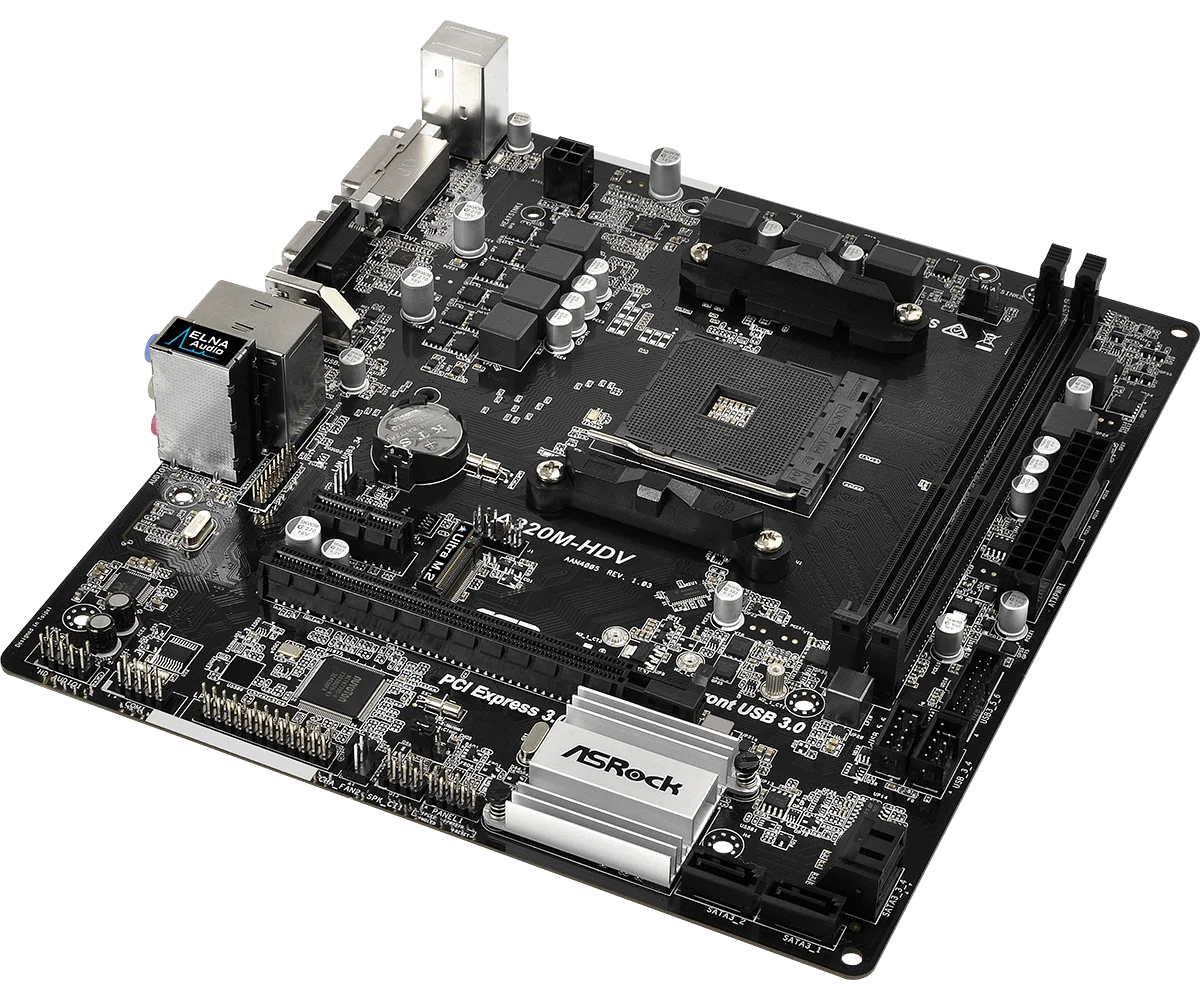 Новинка чипсет ASROCK AMD A320 интерфейс AM4 стандартная материнская плата для
