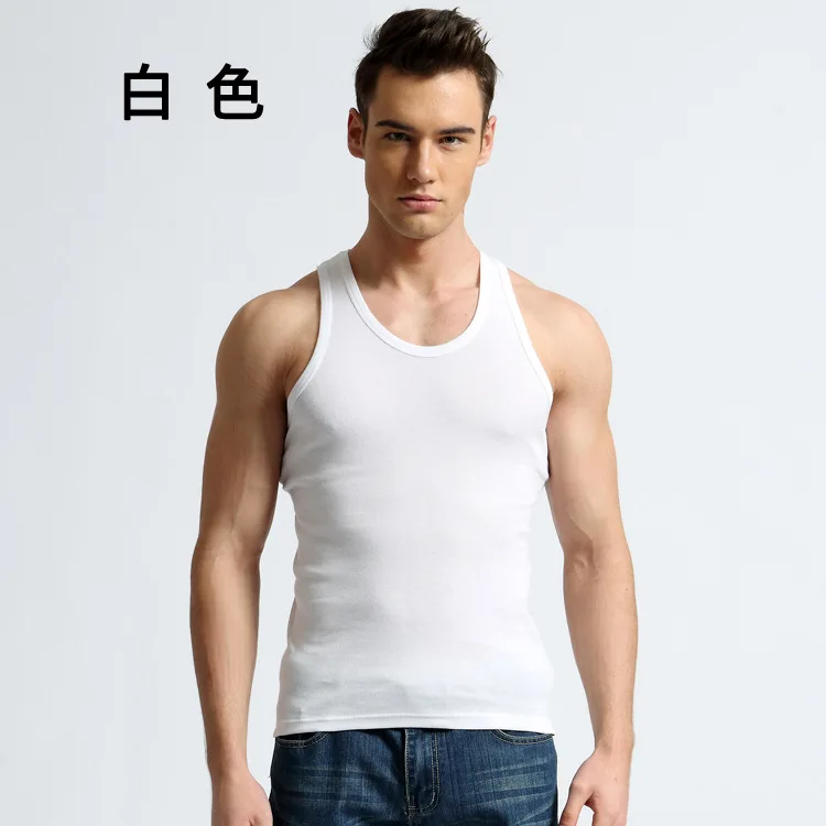 2pcs White 2 шт./упак., топы на бретелях, мужские Базовые тонкие майки под рубашки, тонкие, для фитнеса, простые мужские майки, летние мужские топы без рукавов - Цвет: 2pcs White