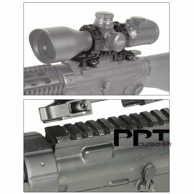 PPT 25.4mm Aluminum Double Ring Scope Mount Quick Detachable mount For Picatinny Rail Weaver PP22-0241 | Спорт и развлечения