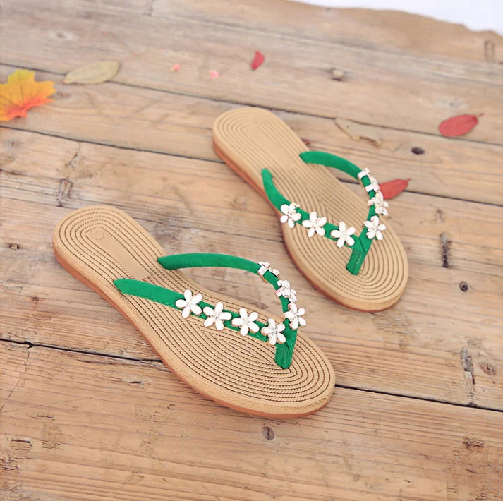 2017 летние модные сандалии на плоской подошве с маленькими цветами крутые женские