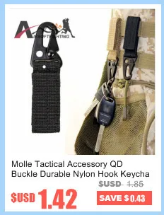 Tactical Nylon Molle Webbing Belt D-Ring Carabiner Buckle Outdoor Camping Hiking Backpack Keychain Hanger Key Hook