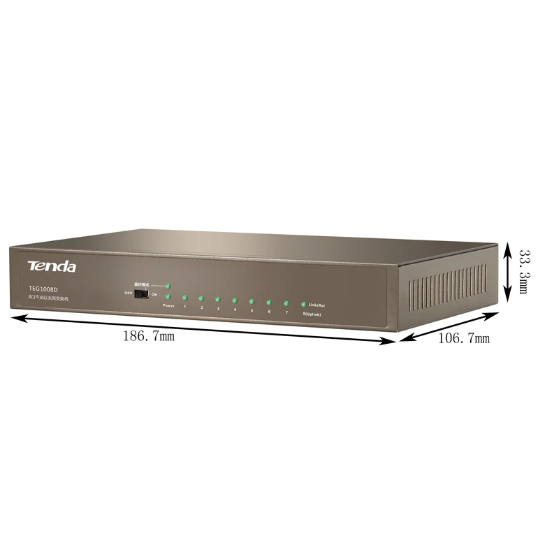 Tenda TEG1008D 9 Порты Gigabit Ethernet 10/100/1000 Мбит коммутатор для интернет сети Auto MDI/MDIX|Сетевые